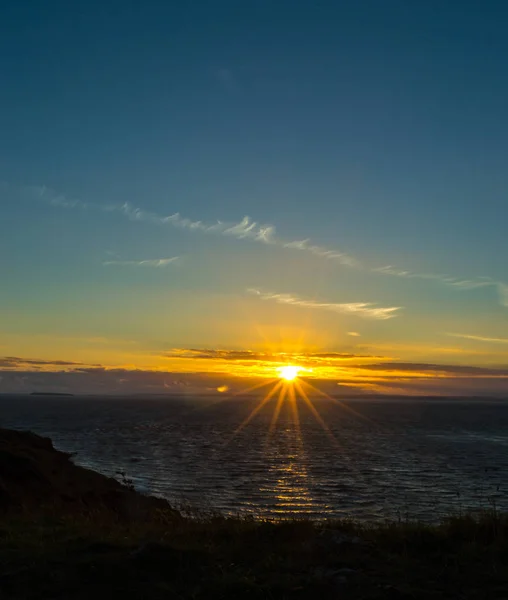 Tramonto Weston-super-Mare B Somerset Inghilterra — Foto Stock