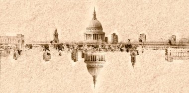 Soyut vizyon kubbe St Pauls Cathedral Londra
