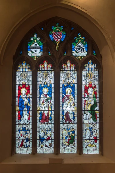 Kerk van St Peter gebrandschilderd glas F, Portishead — Stockfoto