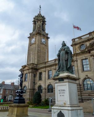 Queen Victoria Monument outside South Shields Town Hall clipart