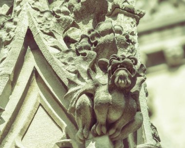 Gargoyle B St Mary Redcliffe kilise Bristol üzerinde