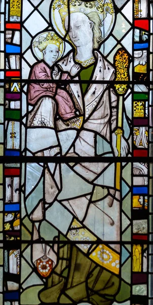 Szent János kápolna A ólomüveg közelről 3 — Stock Fotó