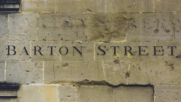 Barton Street tallada en la piedra —  Fotos de Stock