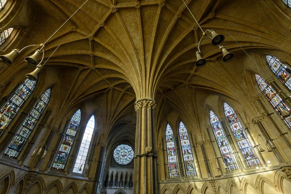 Ceiling of Chapter House B, Beauty of Gothic Architecture — Stock Photo, Image