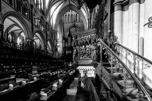 Preekstoel in St Hugh koor — Stockfoto