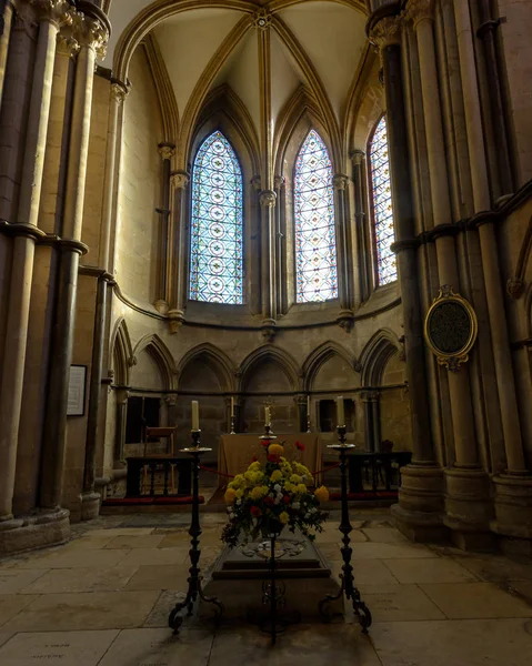 Capilla Robert Grosseteste en el transepto sureste de Lincoln Cathe — Foto de Stock