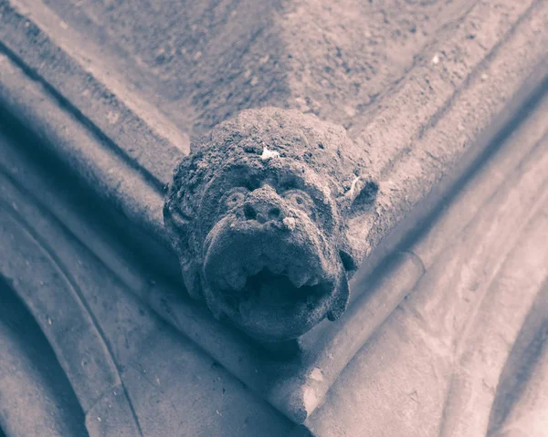 Wells Cathedral Gargoyles Split Toning D — Stock Photo, Image