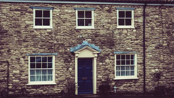 Facade of stone house — Stock Photo, Image