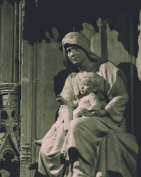 Sculpture in Lady Chapel at Wells Cathedral — Stock Photo, Image