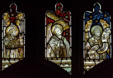 Tüm azizler Kilisesi vitray Batı koridoru oyma ışıklar A