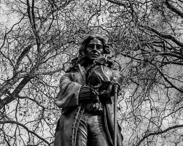 Estátua de Edward Colston em Bristol City Centre bw — Fotografia de Stock