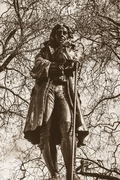 Statue d'Edward Colston dans Bristol City Centre Sepia tone — Photo