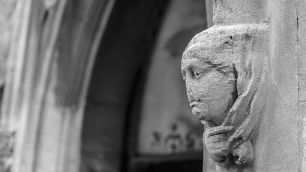 Corbel Head on st john church in bristol b — Stockfoto