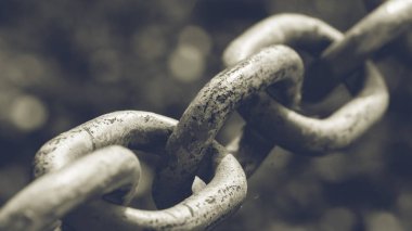 Siyah-beyaz zinciri yakın çekim