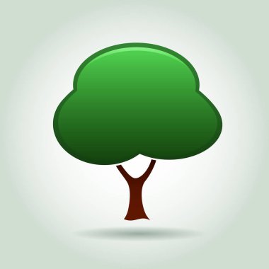 Renk ağaç simgesi. Vektör çizim.