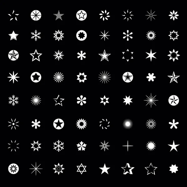 Набір чорних зірок. Векторні ілюстрації . — стоковий вектор