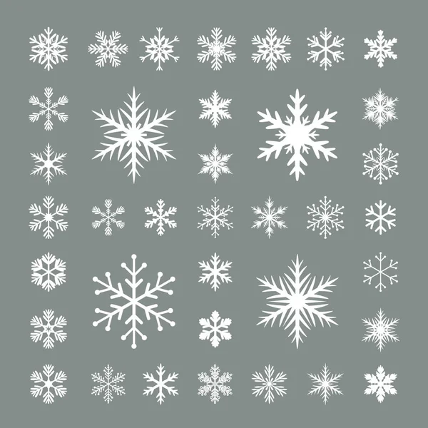 Collection de flocons de neige vectoriels . — Image vectorielle