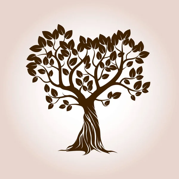 Form von Baum und Wurzeln. Vektorillustration. — Stockvektor