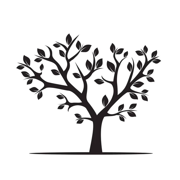 Siyah bir ağaç. vektör çizim — Stok Vektör