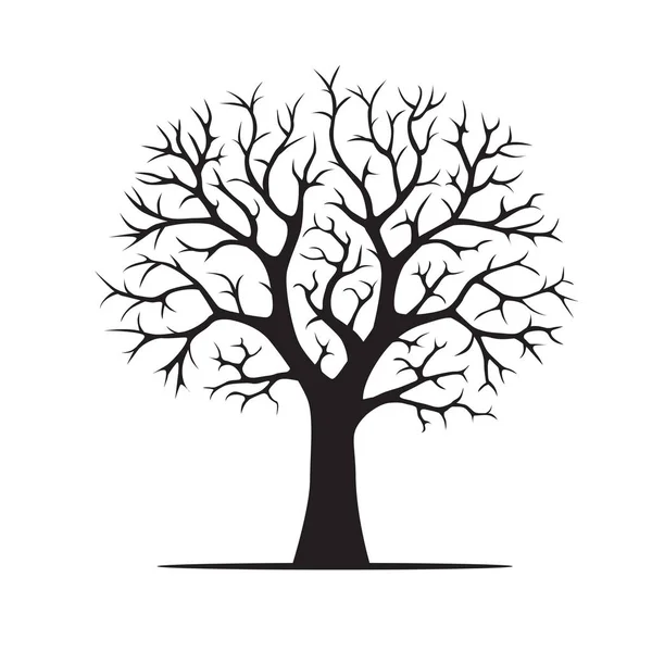 Zwarte boom. vectorillustratie — Stockvector