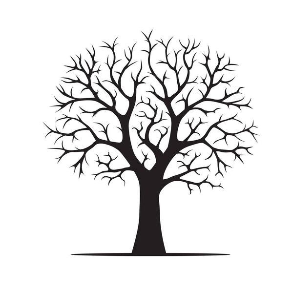 Black Tree. Vector Illustration