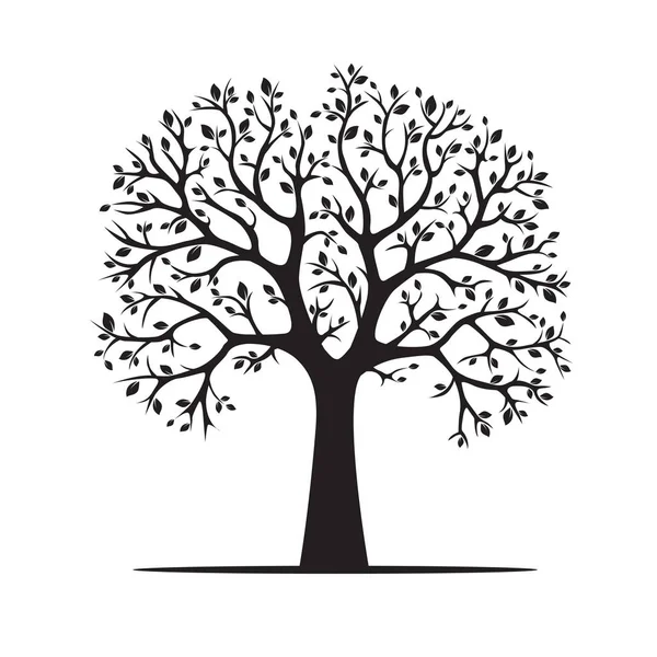siyah bir ağaç. vektör çizim