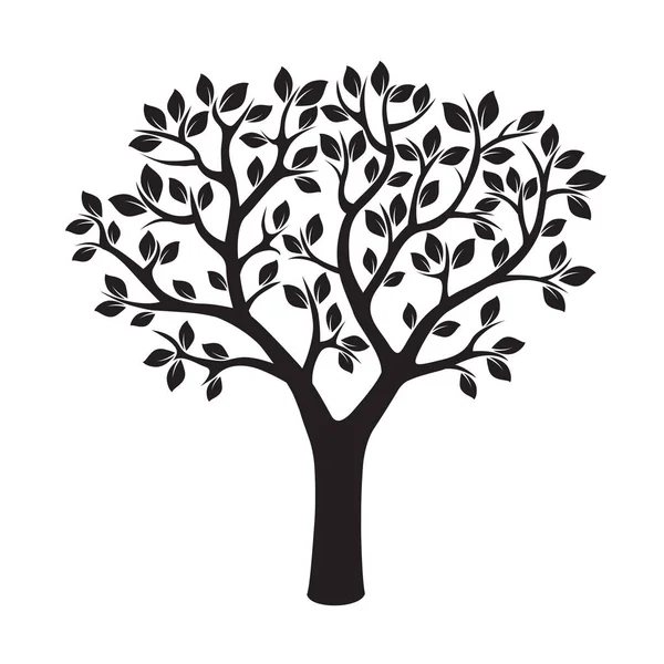 Black Tree. Vector Illustration. — Stock Vector