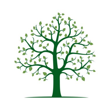 Ağaç yeşil Leafs.Vector çizim ile.