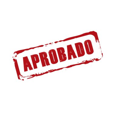Kırmızı vektör grunge damgası APROBADO