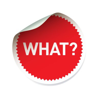 Kırmızı etiket ve metin ne vektör