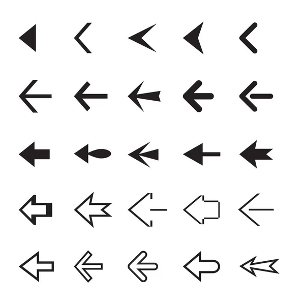 黒いベクトル矢印のセット — ストックベクタ