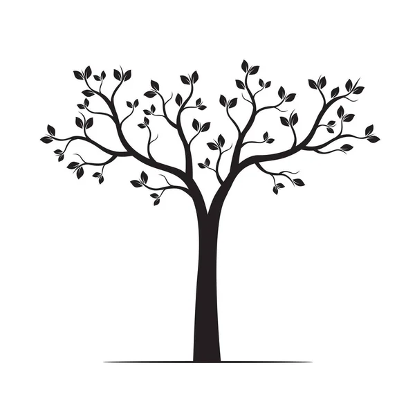 Black Tree. Vector Illustration. — Stock Vector