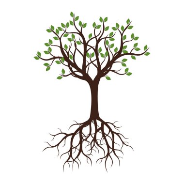 Yaz ağaç. Vektör çizim.