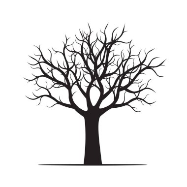 Büyük siyah ağaç vektör çizim.