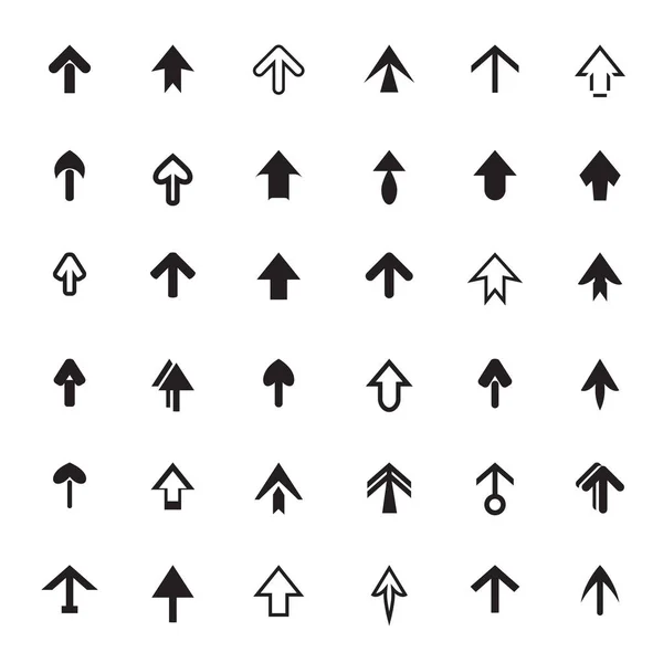 Aantal zwarte pijlen. Pictogram voorraad Vector. — Stockvector