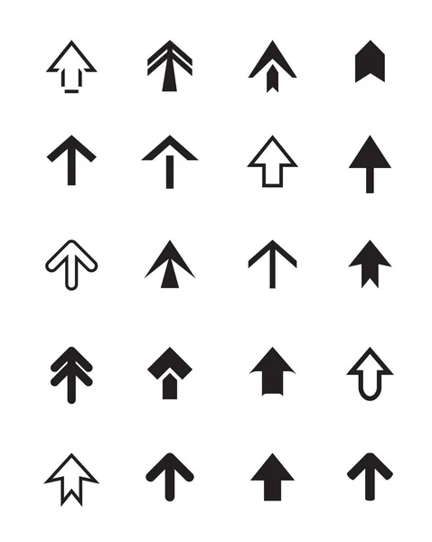 Juego de flechas vectoriales negras — Archivo Imágenes Vectoriales