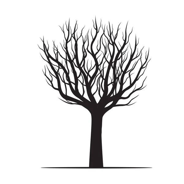Uma árvore negra. Ilustração vetorial . —  Vetores de Stock