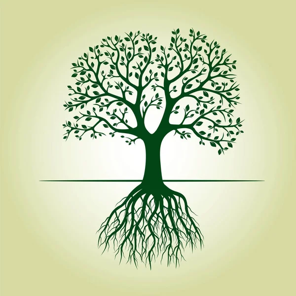 Yeşil ağaç. Vektör çizim
