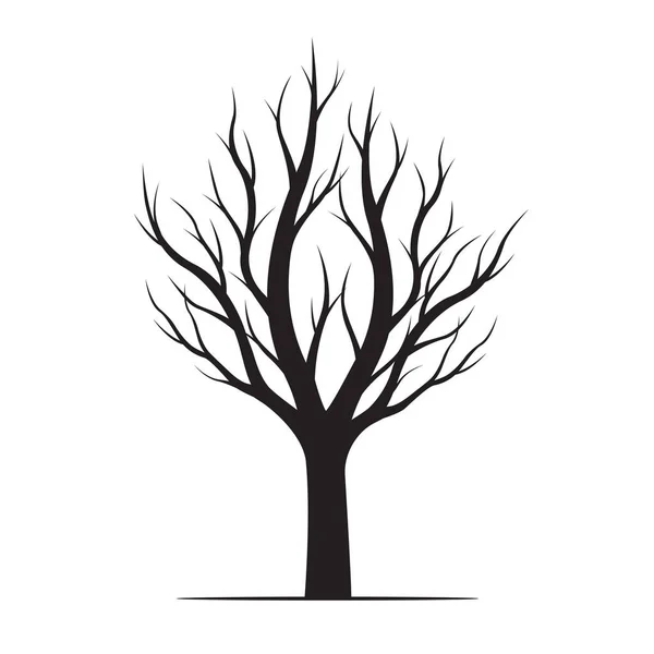 Black Tree. Vector Illustration. — Stock Vector