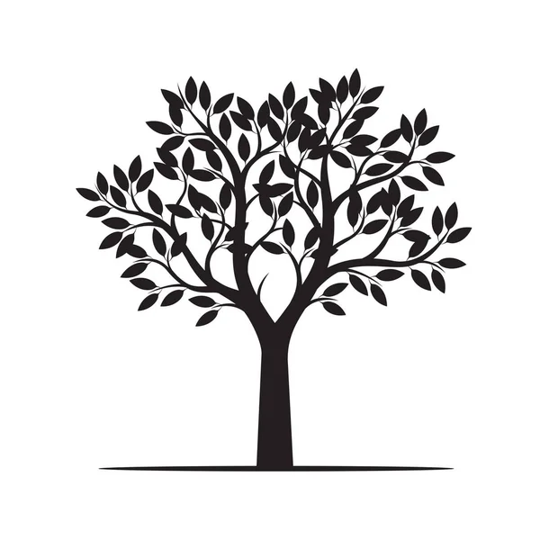 Schöner Baum mit Blättern. Vektorillustration. — Stockvektor