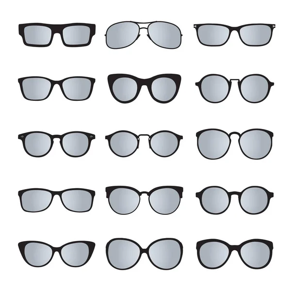 Conjunto de gafas aisladas. Iconos vectoriales . — Archivo Imágenes Vectoriales