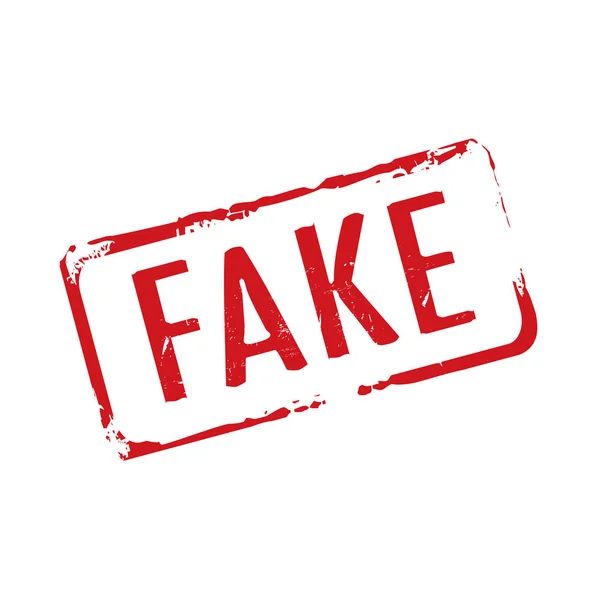 Кольорова марка і текст FAKE. Векторна ілюстрація . — стоковий вектор