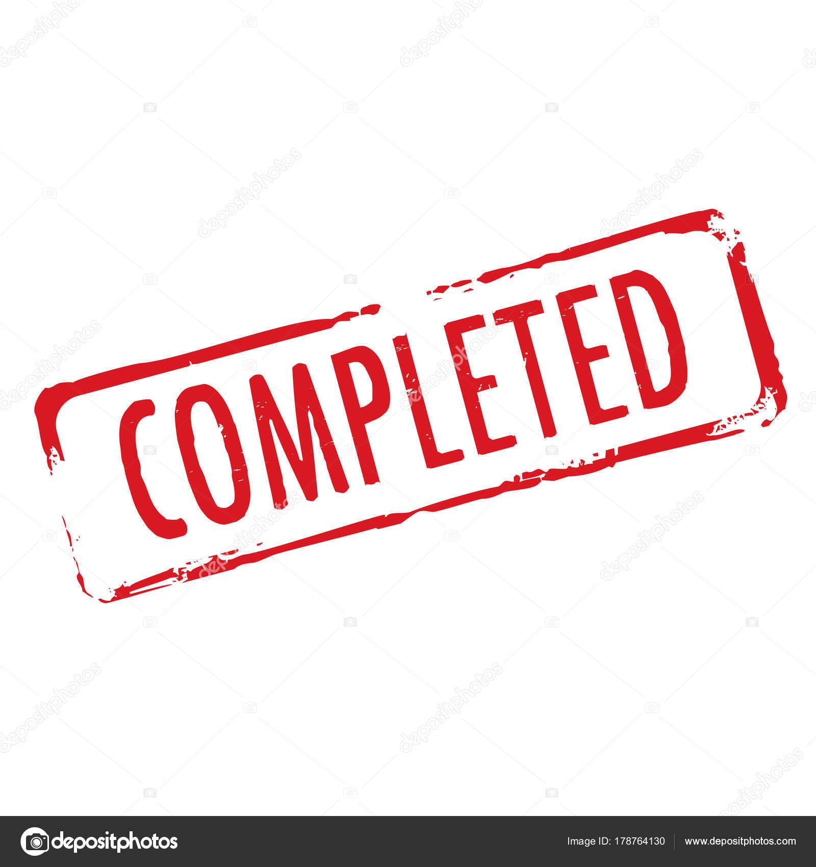Color stamp and text Completed. Vector Illustration. — Stock Vector