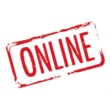 Renk baskı ve Online metin. Vektör çizim.