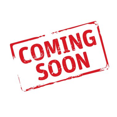 Renk damgası ve metin Coming Soon. Vektör çizim.