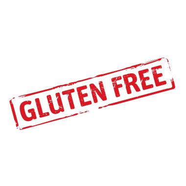 Kırmızı Pul ve metin Gluten ücretsiz.