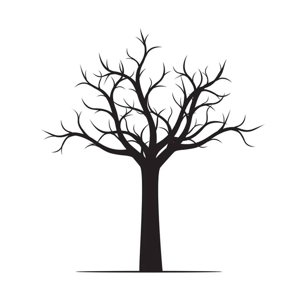 Black Tree without Leaves. Vector Illustration. Stock Vector Image by