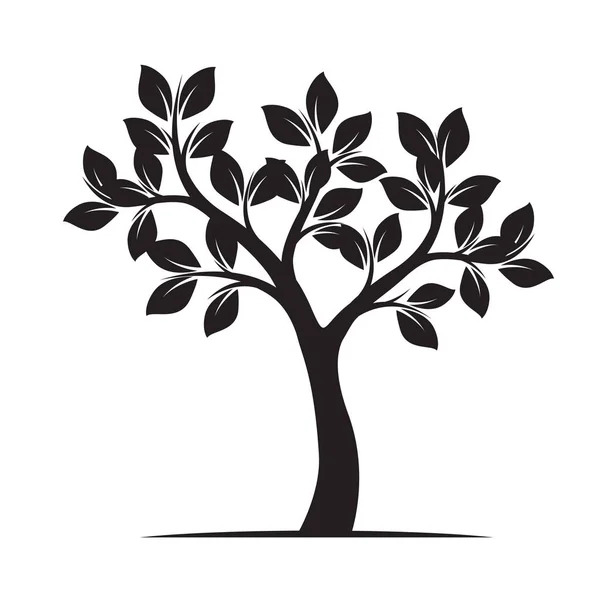 Un arbre noir. Illustration vectorielle . — Image vectorielle