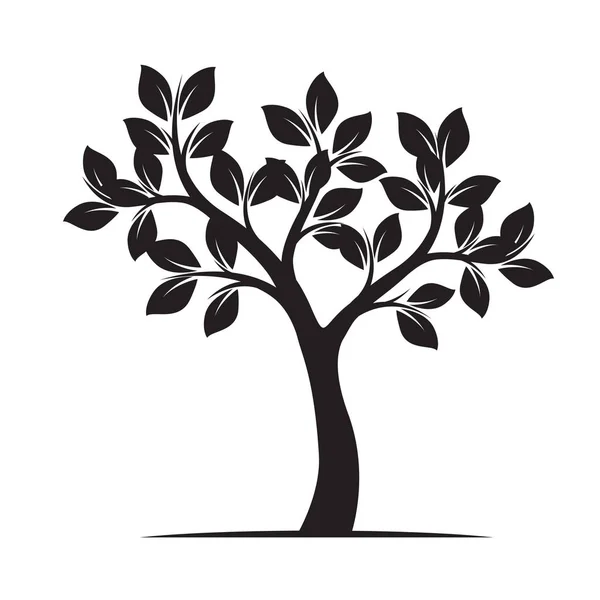 Árbol negro. Ilustración vectorial . — Vector de stock