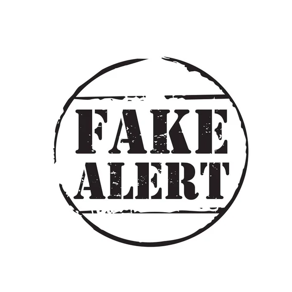 Zwarte Grunge Stempel Fake Alert Vector Illustratie — Stockvector